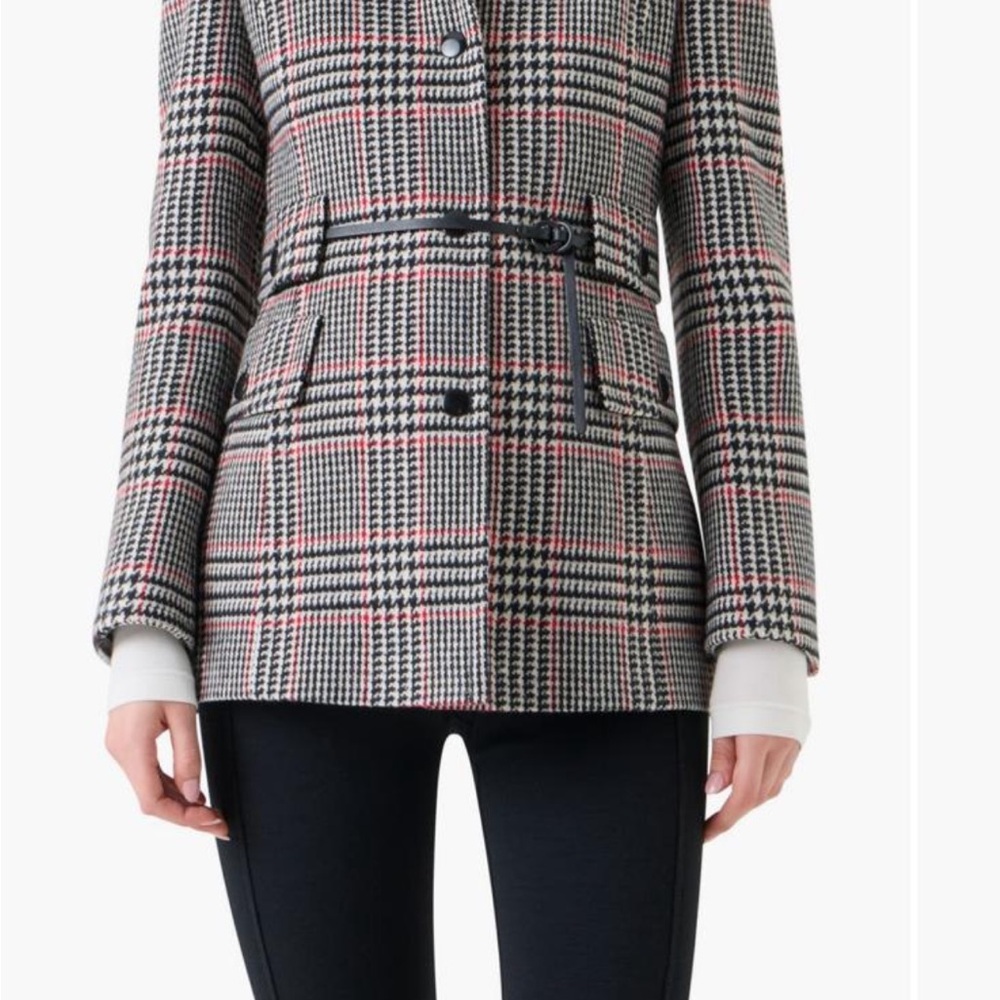 Akris Punto Women’s Belted Plaid Jacket NWT